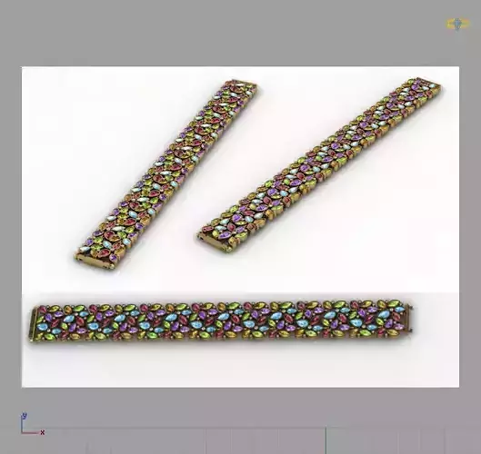 bracelet with colored stones