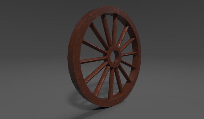 Old Wooden Oil Tank Low-poly 3D model 5