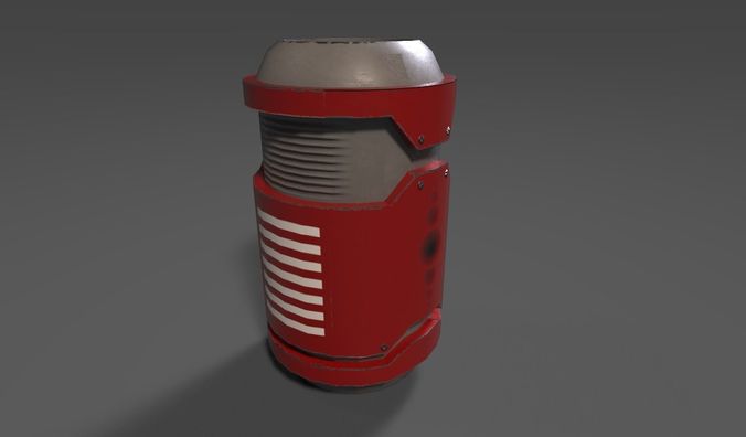 Sci-fi cylinder containter Free low-poly 3D model