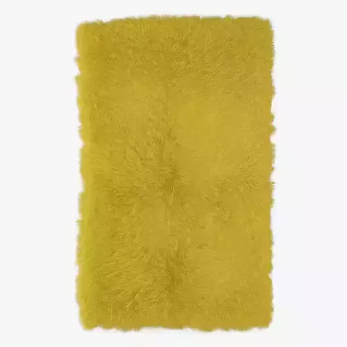 Mongolian fur rug yelow 3D model
