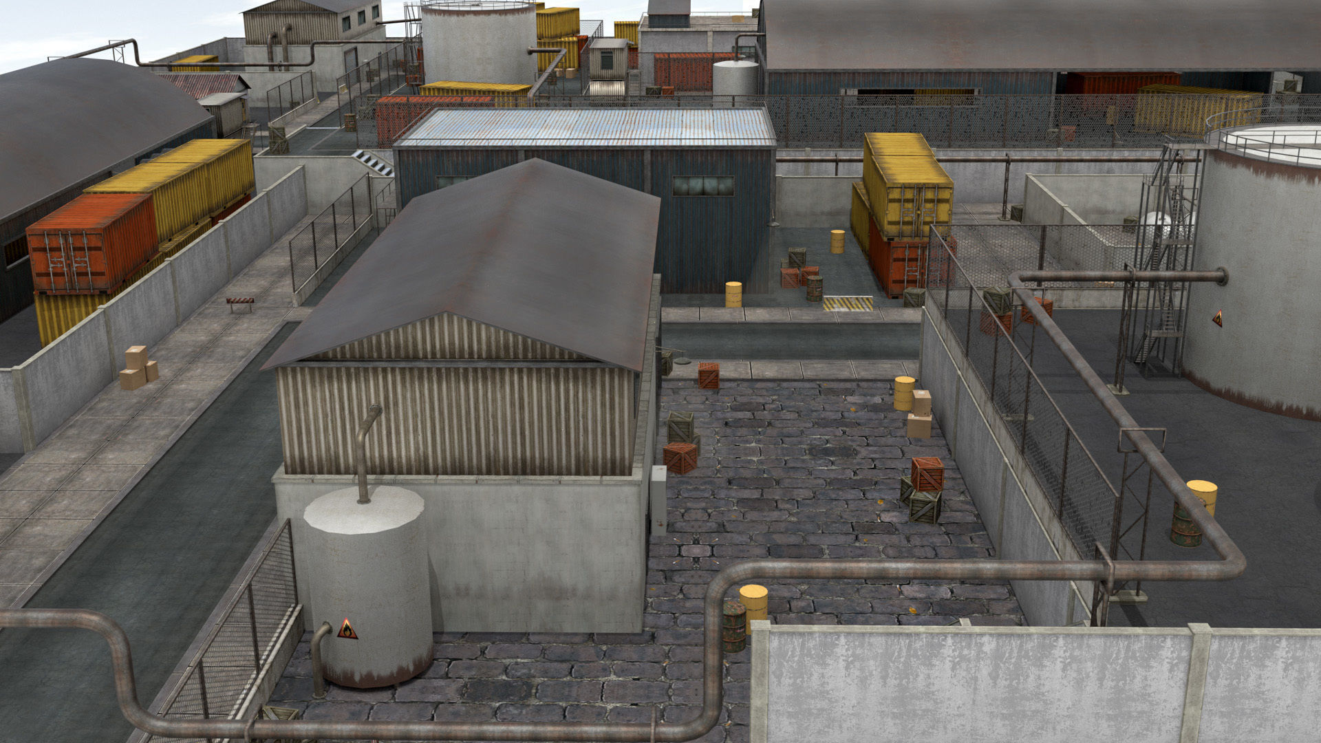 Industrial  Area - Scene Low-poly 3D model_28