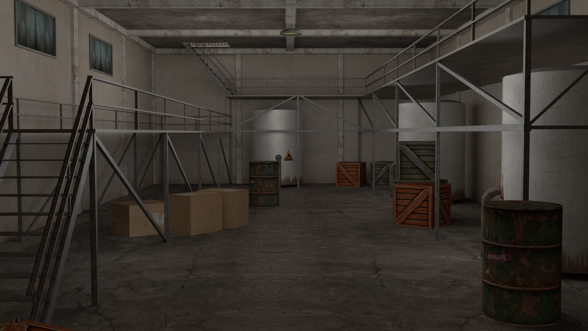 Industrial  Area - Scene Low-poly 3D model_13