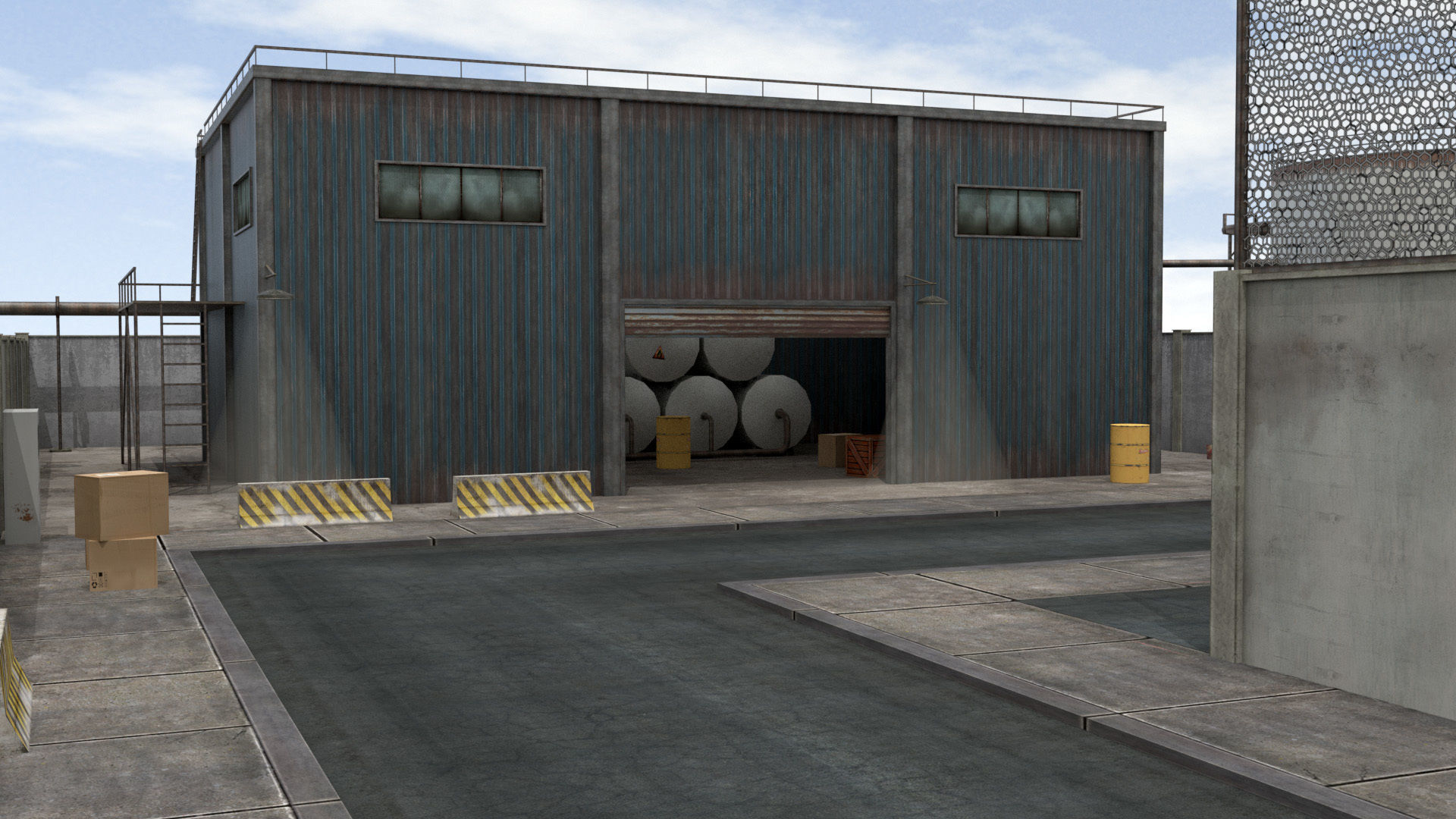 Industrial  Area - Scene Low-poly 3D model_12