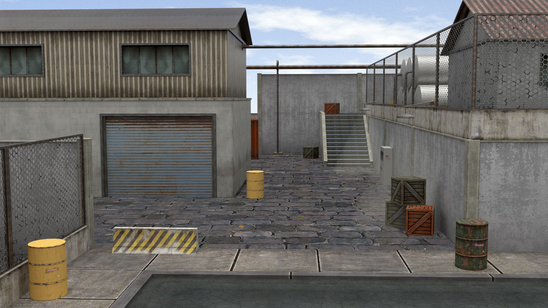 Industrial  Area - Scene Low-poly 3D model_7