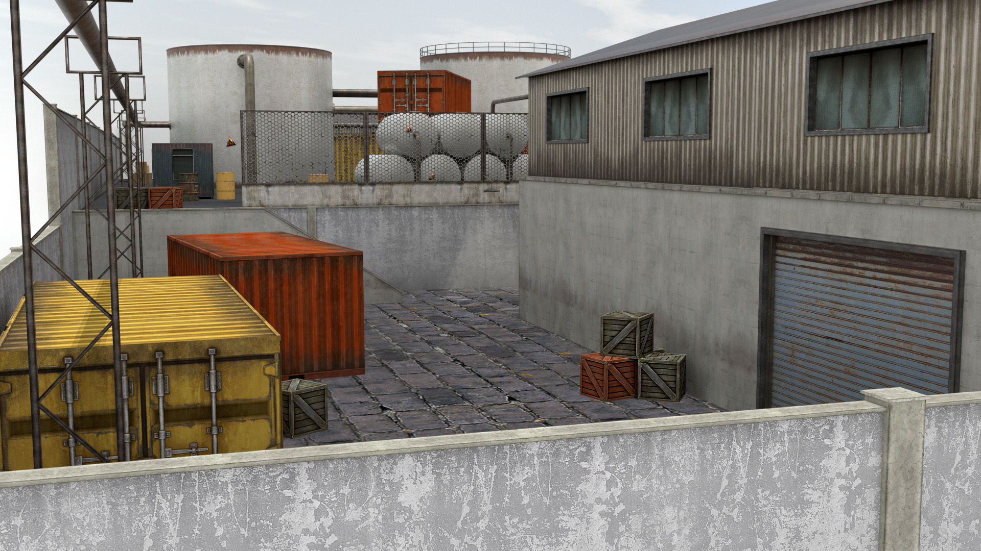 Industrial  Area - Scene Low-poly 3D model_8