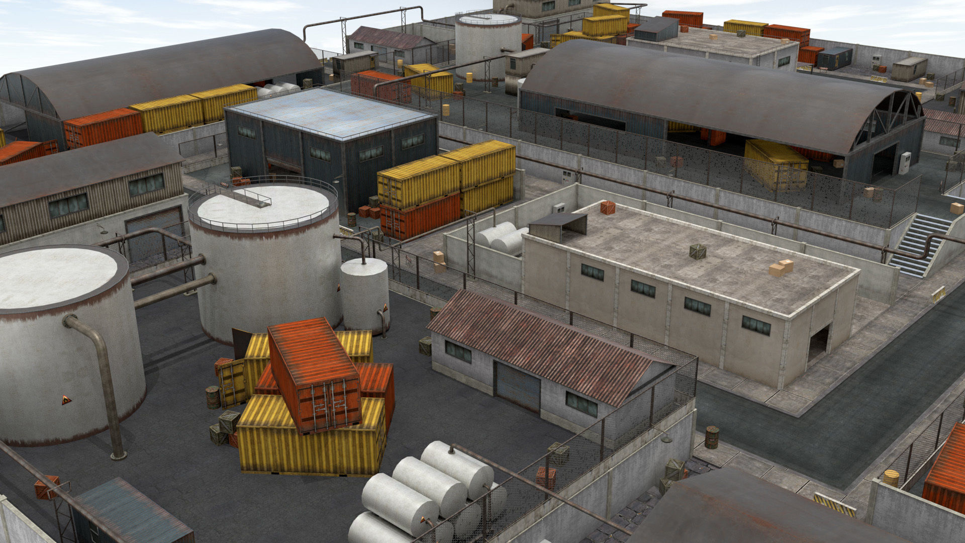 Industrial  Area - Scene Low-poly 3D model_2