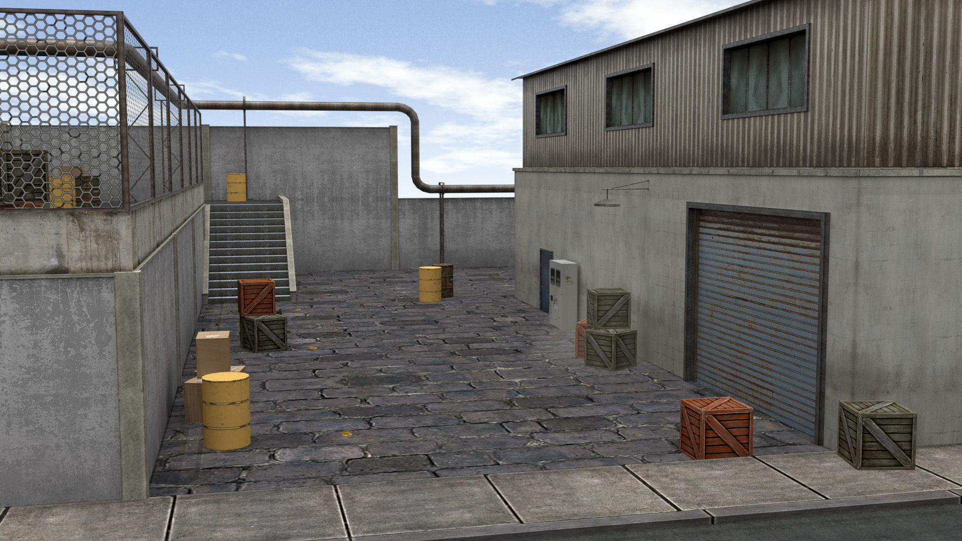 Industrial  Area - Scene Low-poly 3D model_31