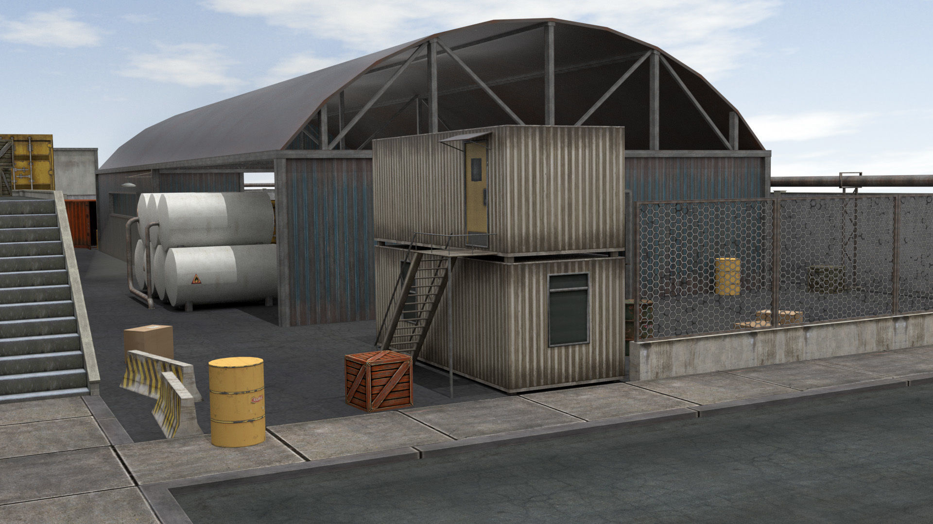 Industrial  Area - Scene Low-poly 3D model_21