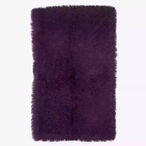 Mongolian fur rug phiolet 3D model