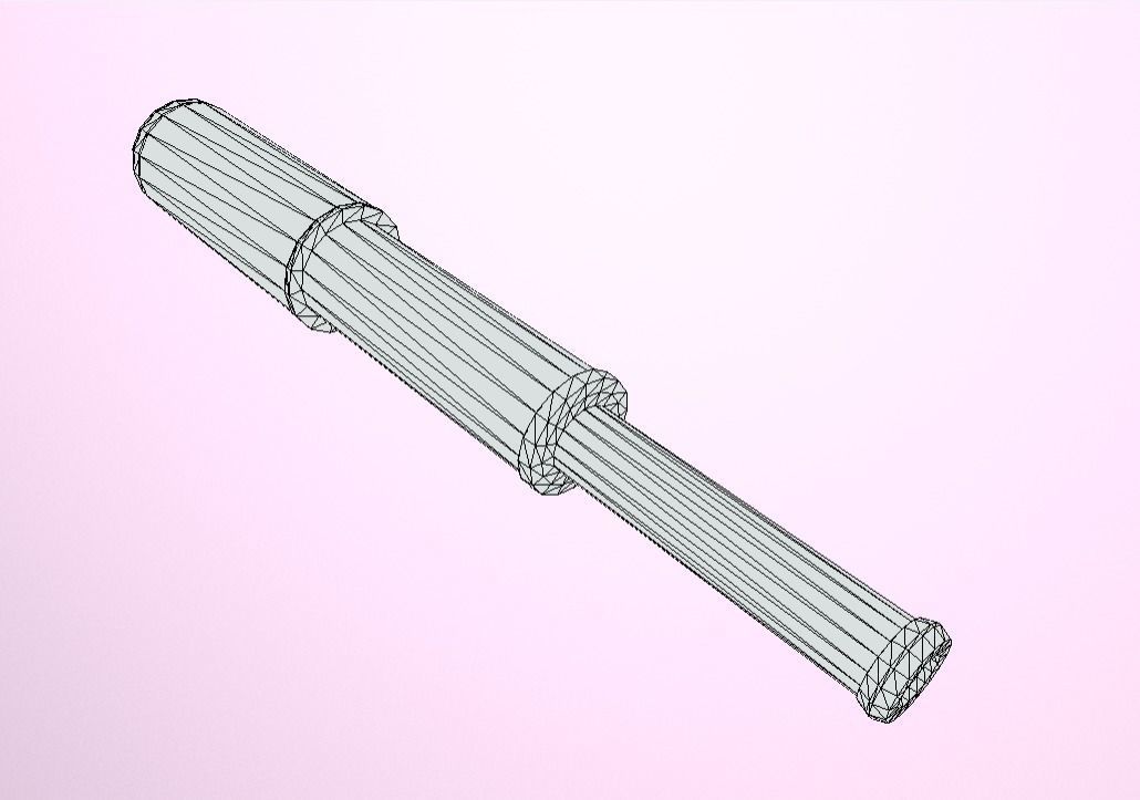 Telescope low poly game ready binoculars Low-poly 3D model_2