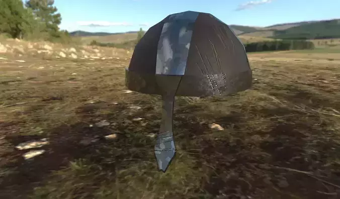 Saxon Nasal Helmet Free low-poly 3D model