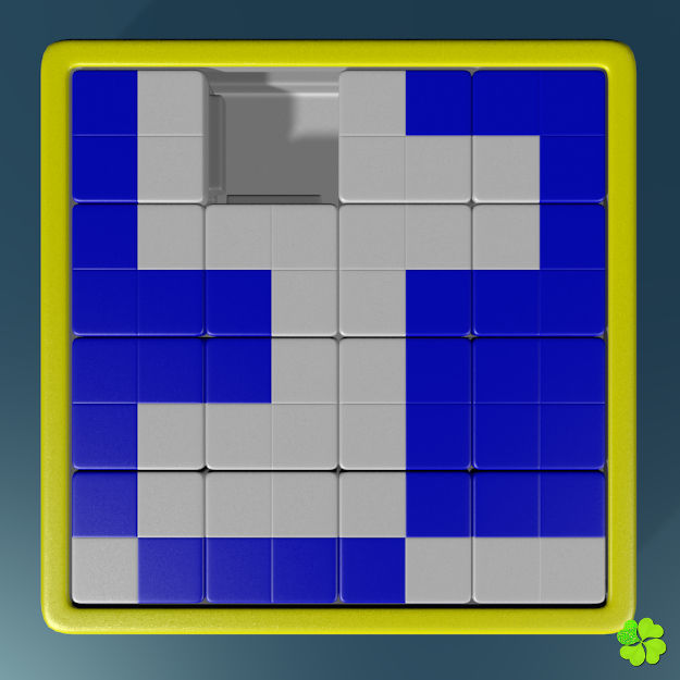 Binary puzzle low poly rigged Low-poly 3D model_2