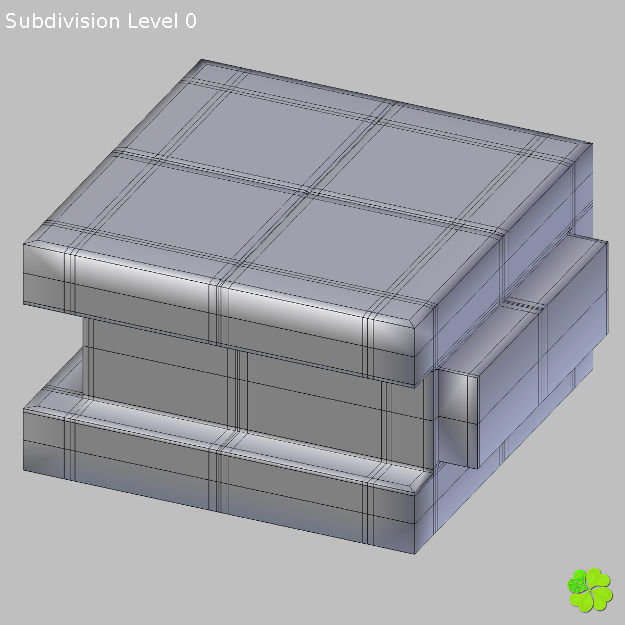 Binary puzzle low poly rigged Low-poly 3D model_20