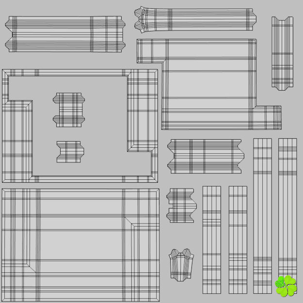 Binary puzzle low poly rigged Low-poly 3D model_44