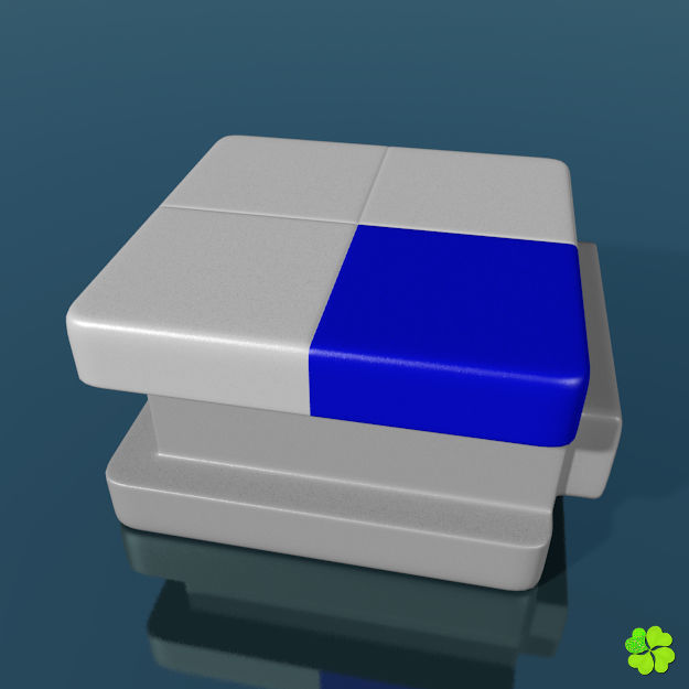 Binary puzzle low poly rigged Low-poly 3D model_17