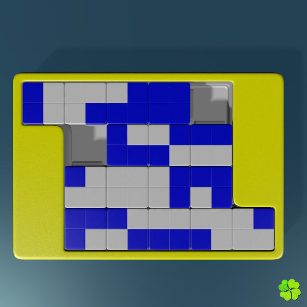 Binary puzzle low poly rigged Low-poly 3D model_15