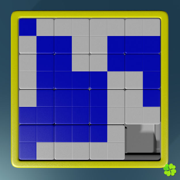 Binary puzzle low poly rigged Low-poly 3D model_7