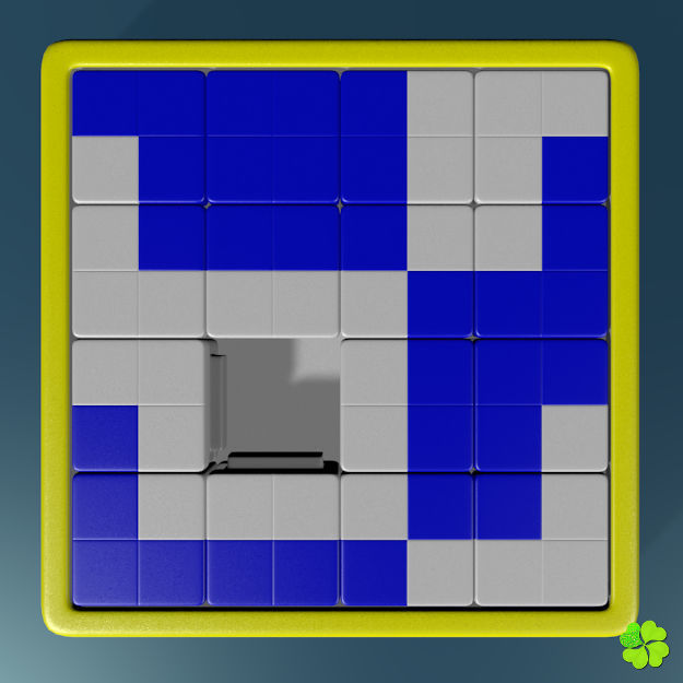 Binary puzzle low poly rigged Low-poly 3D model_4