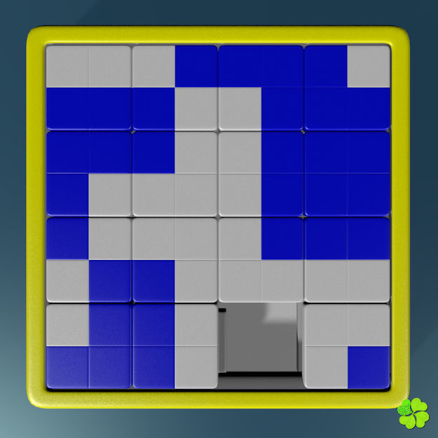 Binary puzzle low poly rigged Low-poly 3D model_3