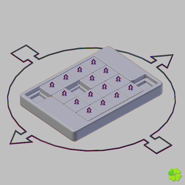 Binary puzzle low poly rigged Low-poly 3D model_34