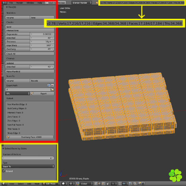 Binary puzzle low poly rigged Low-poly 3D model_32