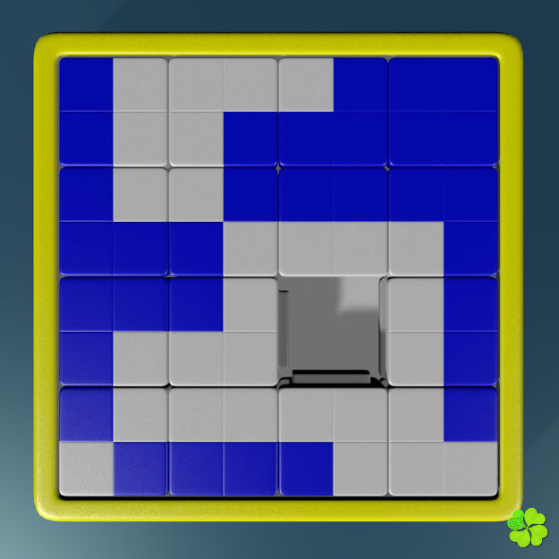 Binary puzzle low poly rigged Low-poly 3D model_10