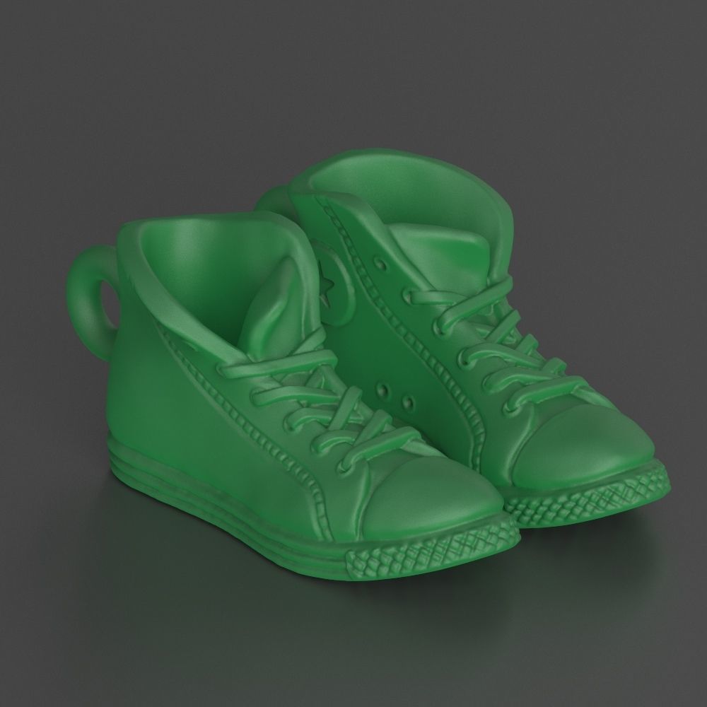 converse pair of sneakers 3D print model_2