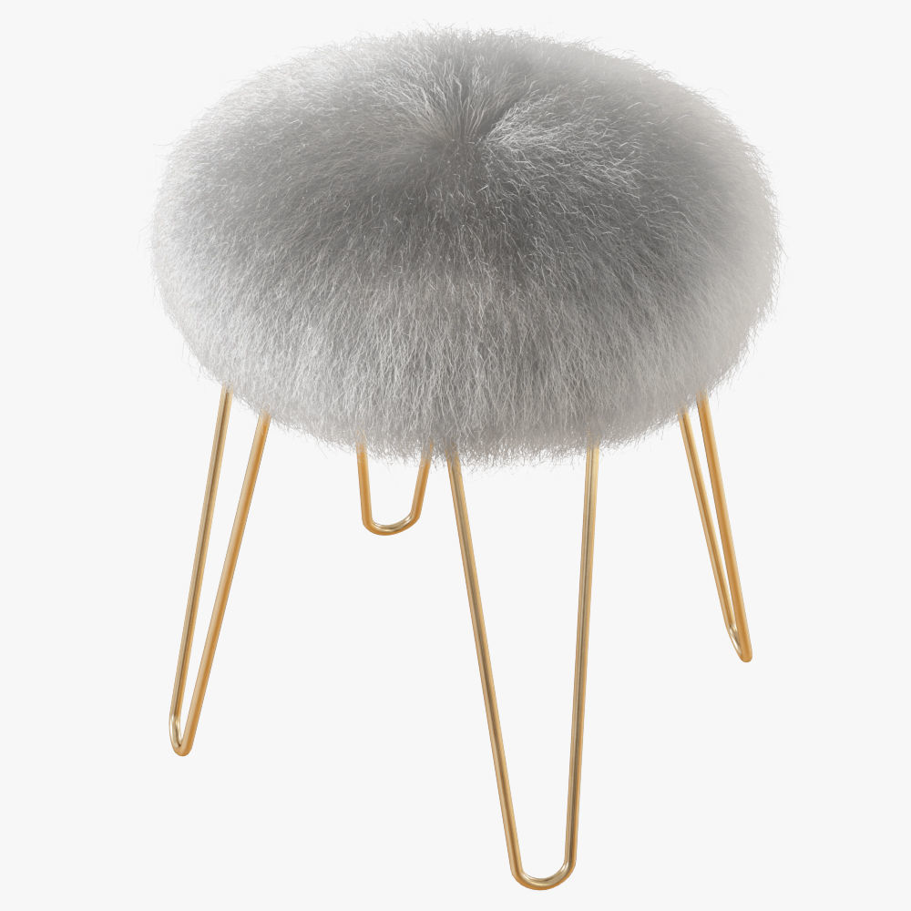 Blanco Stool - White 3D model_2