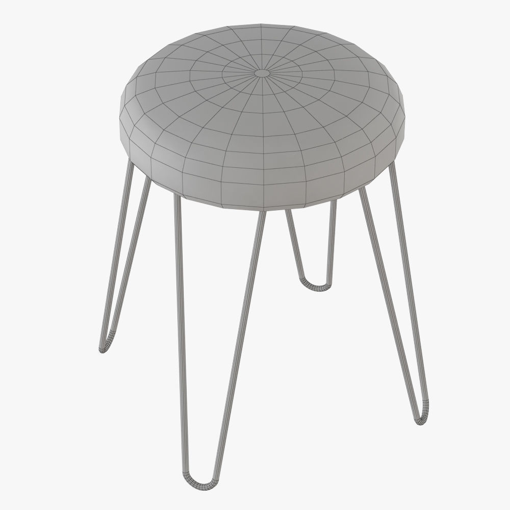 Blanco Stool - White 3D model_3