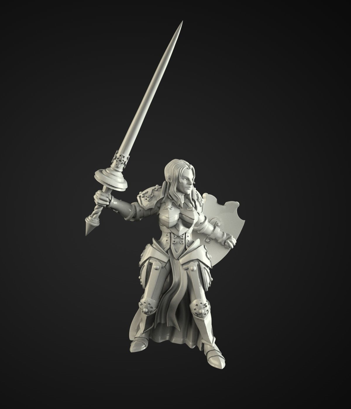 paladin girl 3D print model