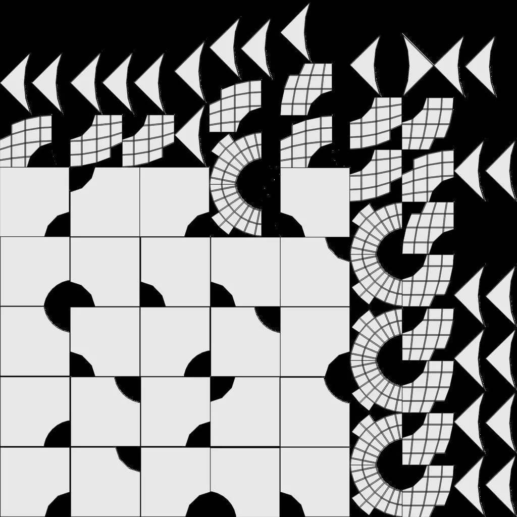 futuristic cube Low-poly 3D model_0