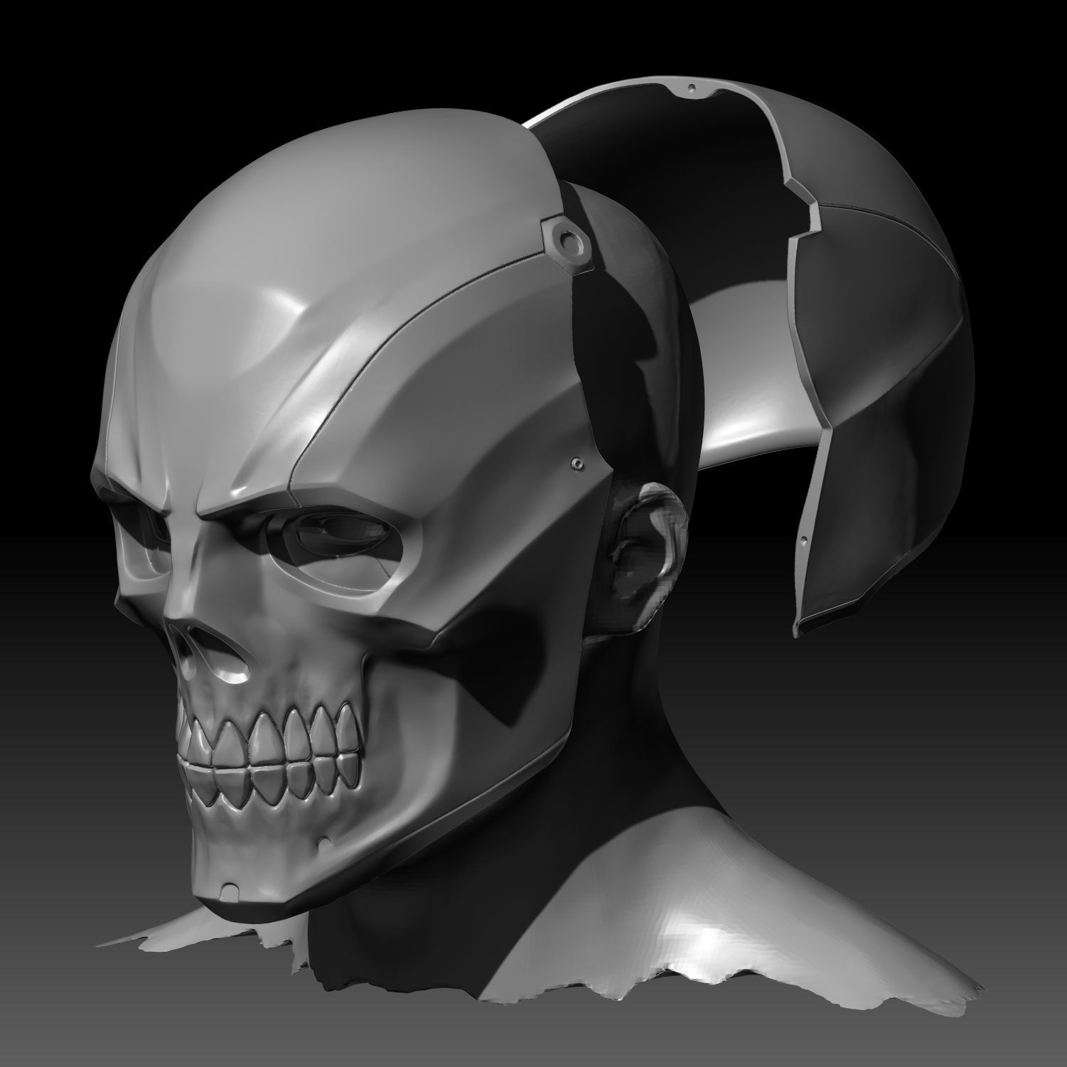 Black Mask Batman DC 3D Printable Model 3D print model_2