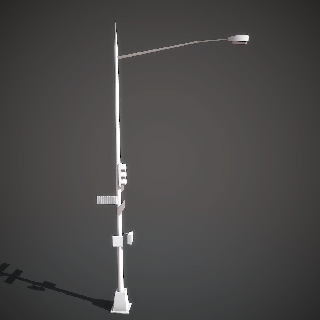 Traffic Lights Mobile Ready Low-poly 3D model_11