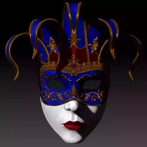 Venetian Mask 3D printable model 3D print model
