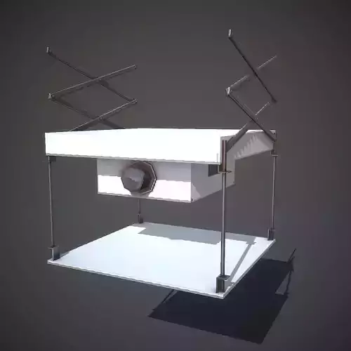 Projector table with lamp