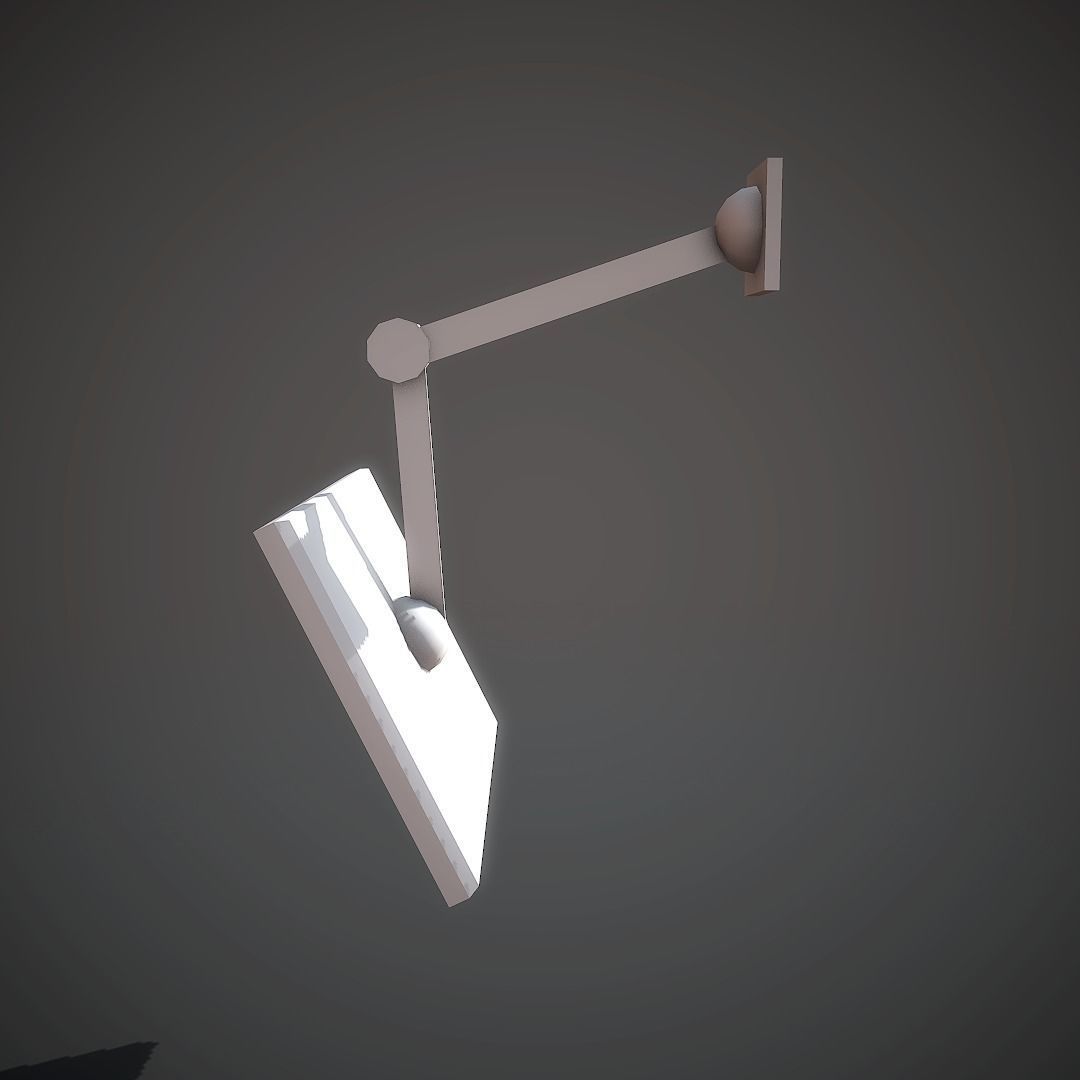 Wall-mounted monitor Low-poly 3D model_7