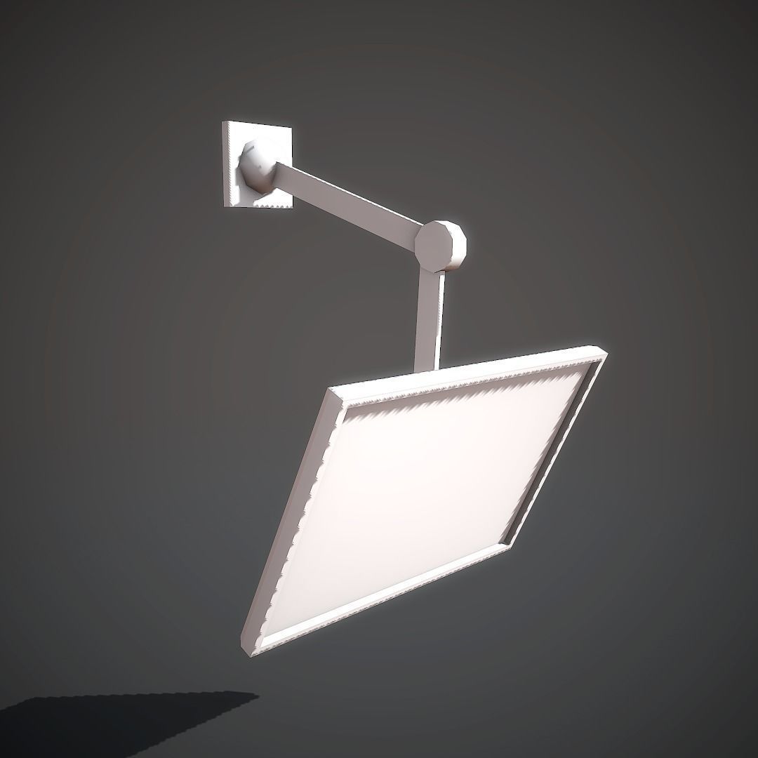 Wall-mounted monitor Low-poly 3D model_6