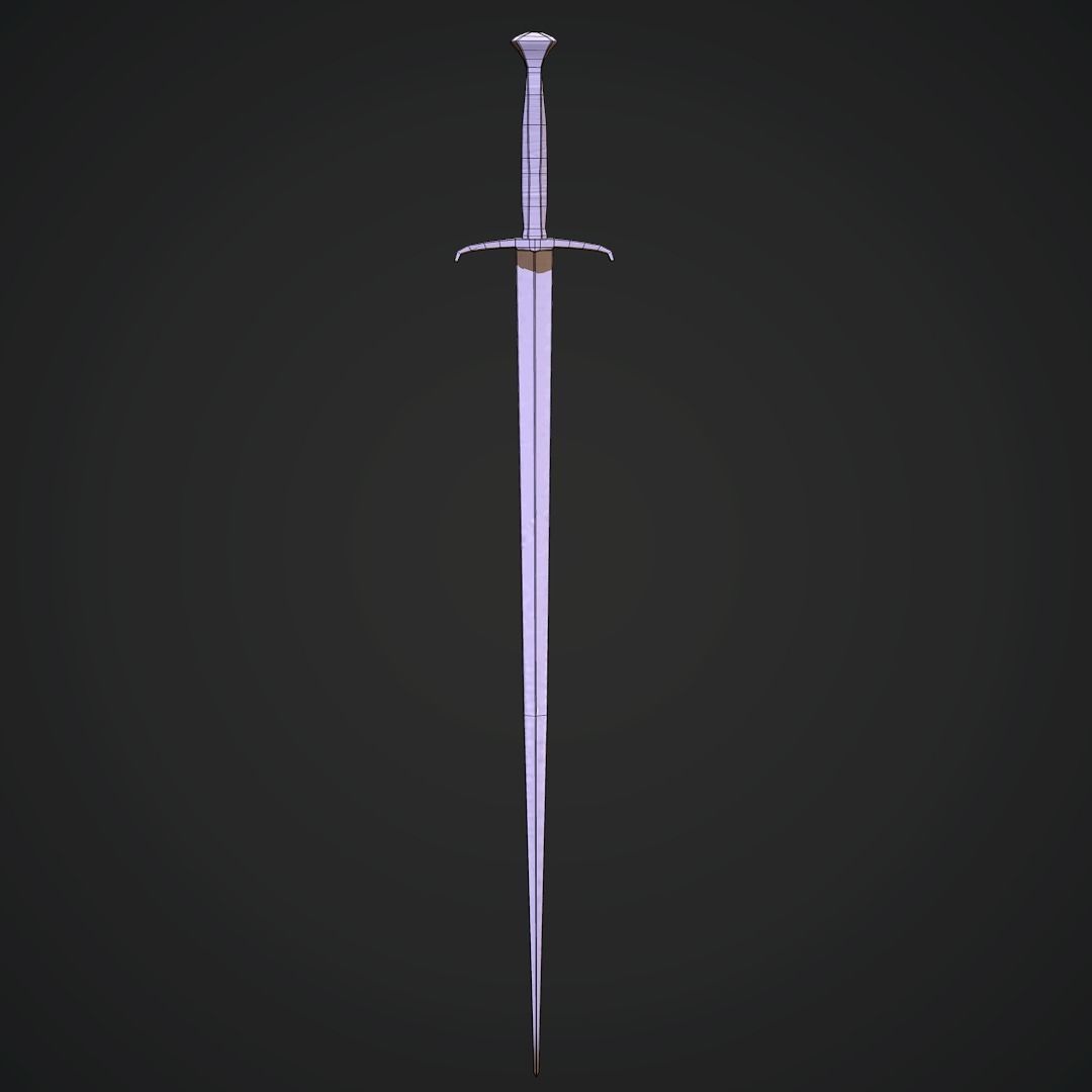 Sword Low-poly 3D model_4