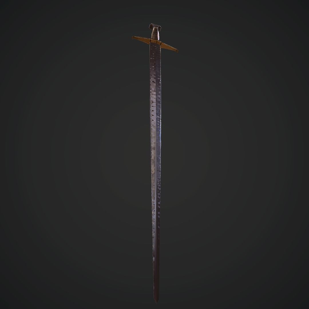 Sword Low-poly 3D model_5