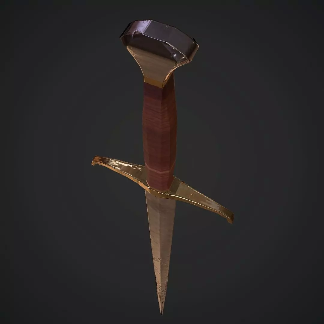 Sword Low-poly 3D model_0