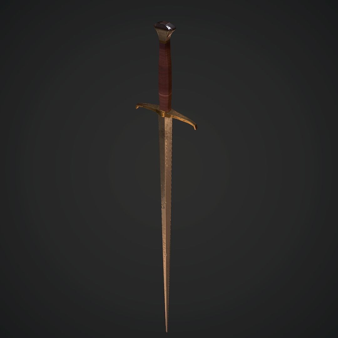 Sword Low-poly 3D model_3