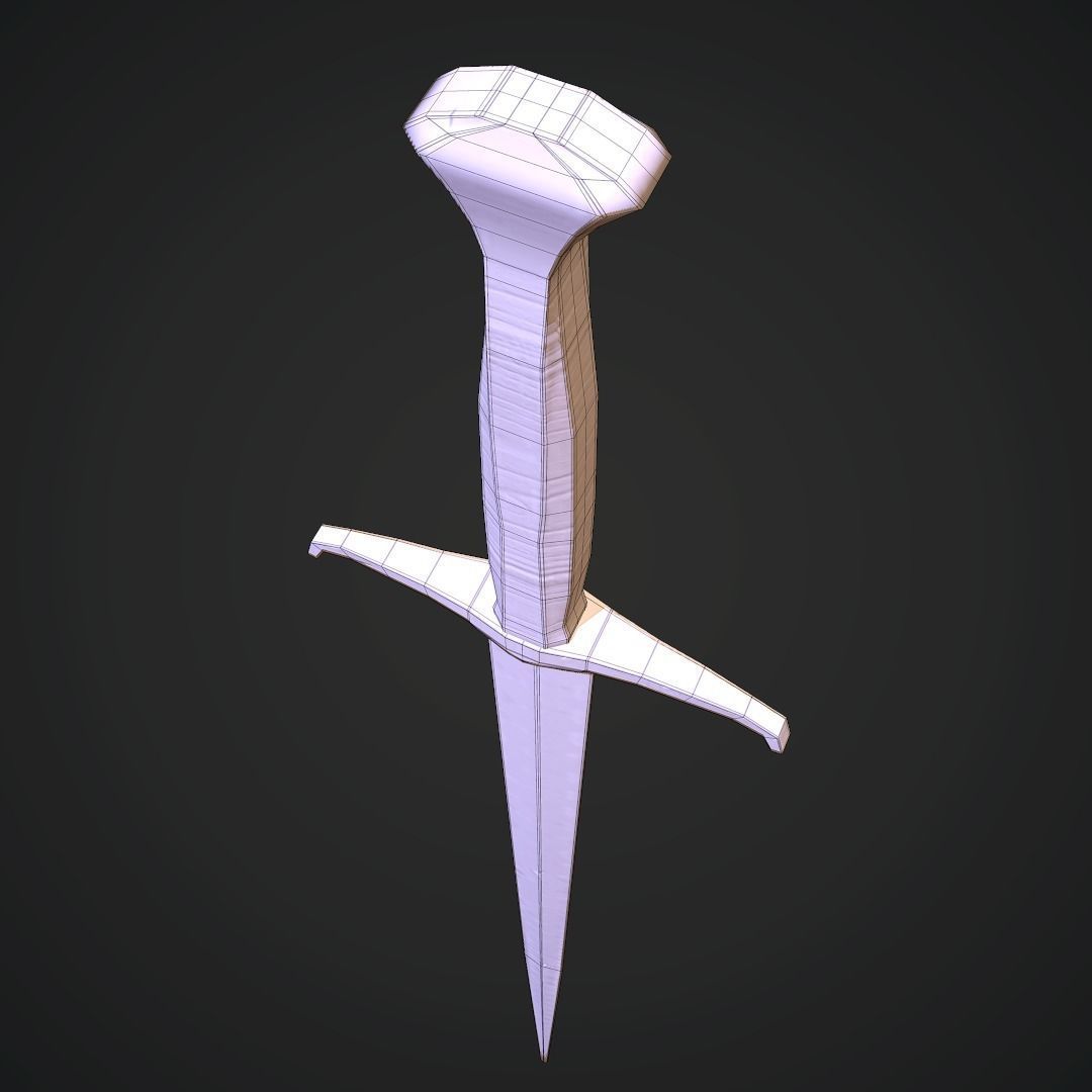 Sword Low-poly 3D model_8