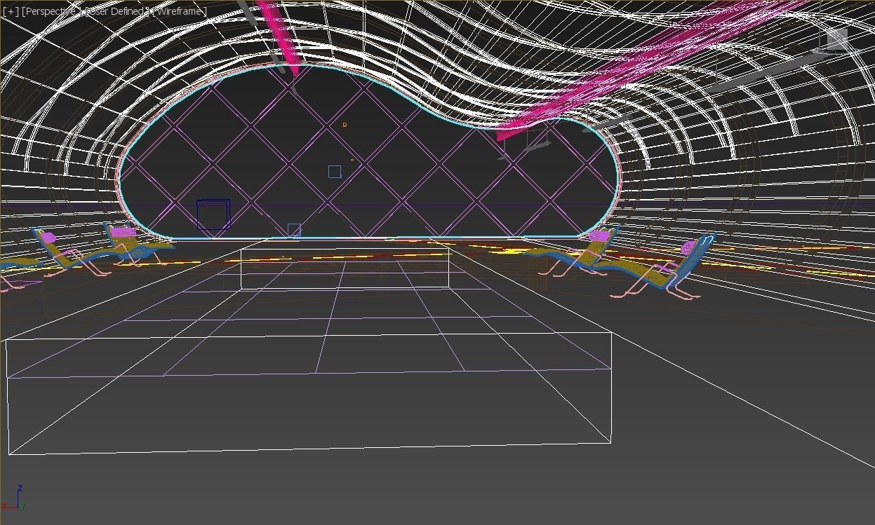 Modern Indoor Swimming Pool 3D Model 3D model_1