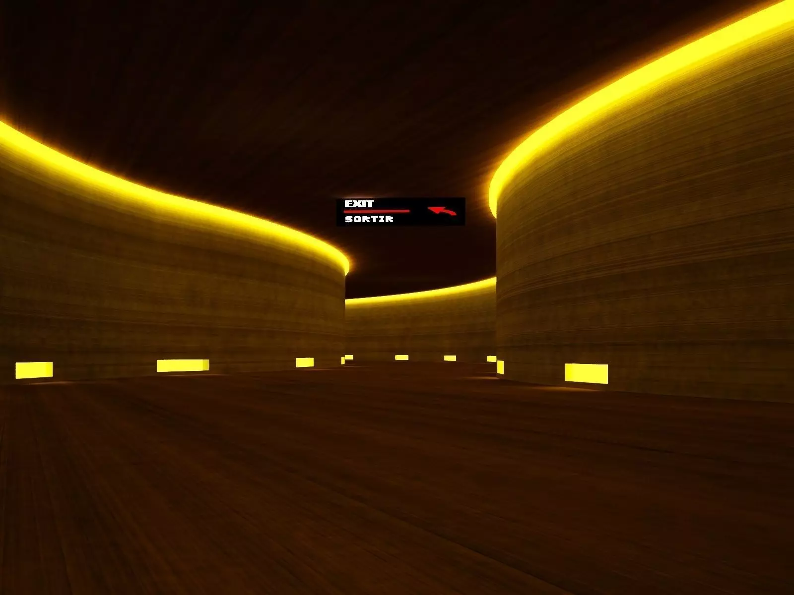 Hall 3D Model interior of tunnel with lighting 3D model_0