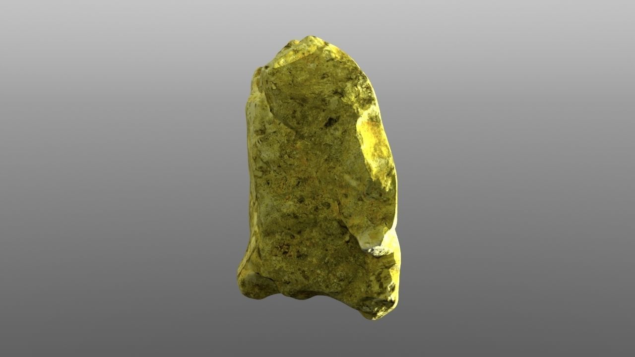 Rock low poly 3D model gold nugget Low-poly 3D model_6