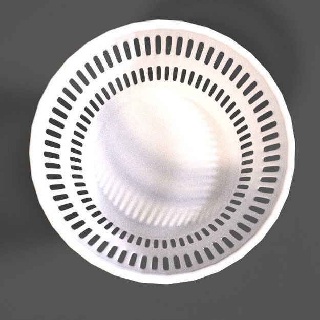 PBR Traditional Household Laundry Basket 3D model_2