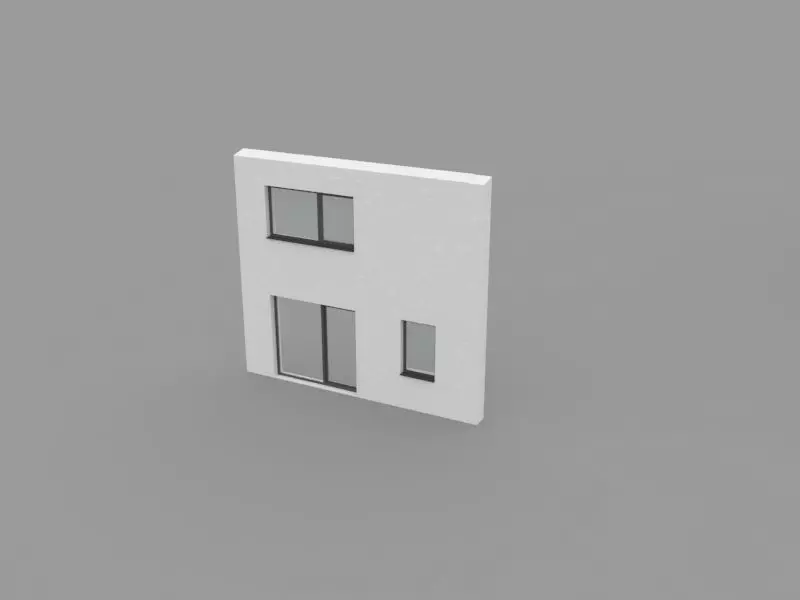 Window set house Free 3D model