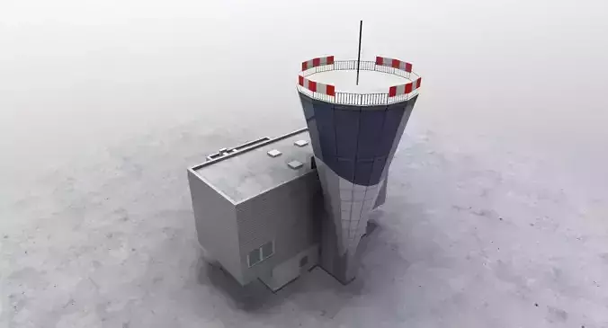 LKKV Control Tower Low-poly 3D model