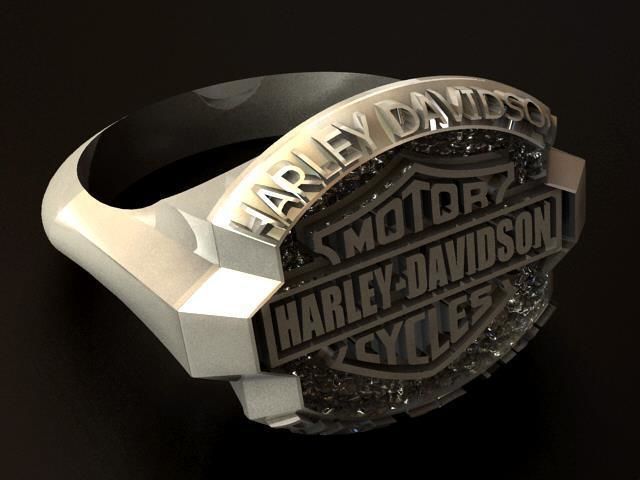 Harley Devidson Ride To Live Ring 3D print model_7