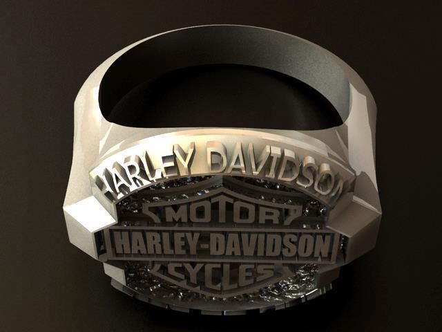 Harley Devidson Ride To Live Ring 3D print model_9